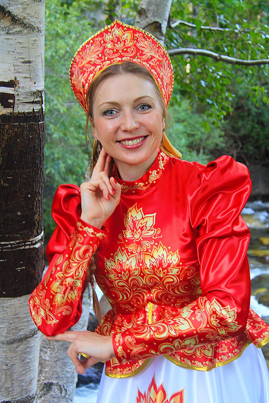 Women in Slavic costumes in Surakarta