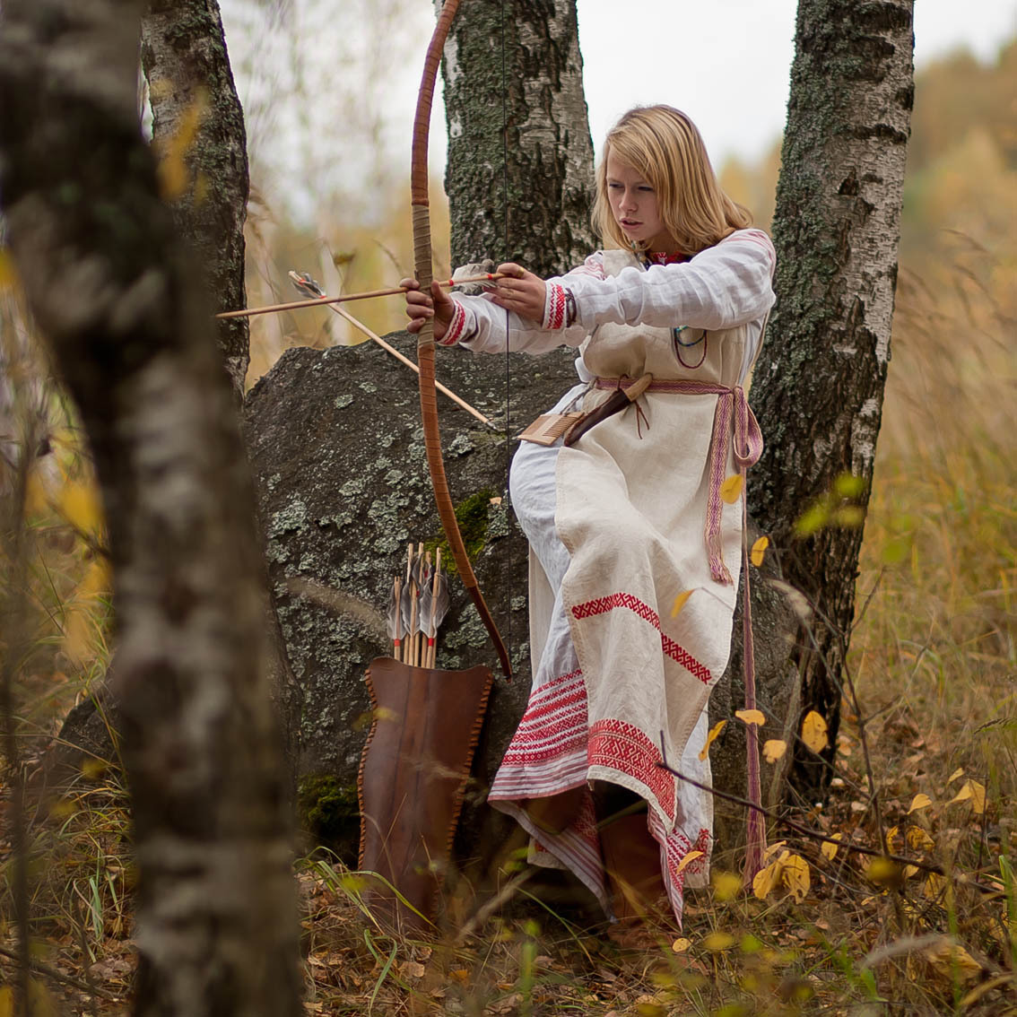 Sexy photo Girls in Slavic costumes in Surakarta